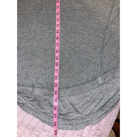 Free People Womens Waffle Knit Long Sleeve Top XS Gray - Picture 6 of 8